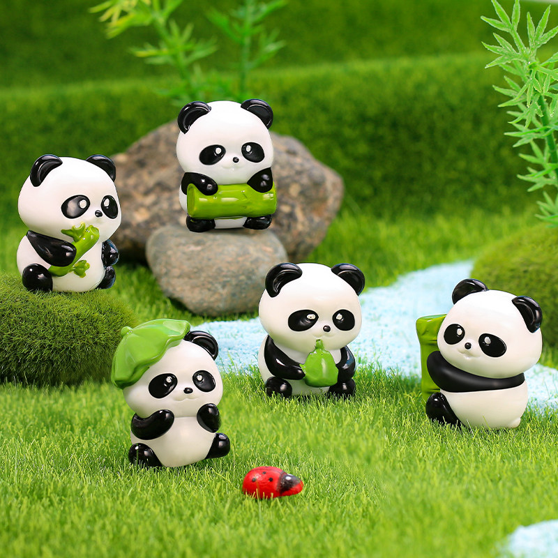 创意可爱小熊猫动物公仔摆件汽车装饰品配件汽车桌面微景观小饰品,淘宝优惠券,粉丝福利购,淘宝优惠卷