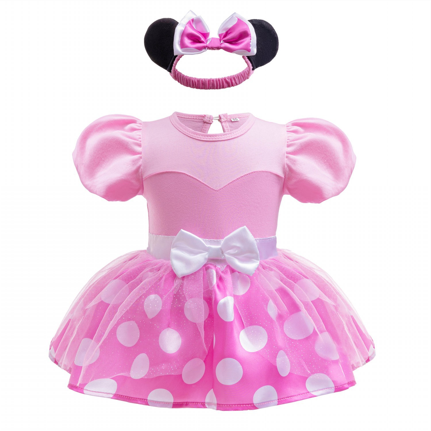 新款宝宝米妮公主裙万圣节迪士尼女宝哈衣Minnie cos爬服表演礼服 - 图1