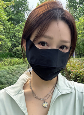 大脸天菜~防晒口罩女夏季防紫外线遮阳冰丝透气户外骑行开车面罩