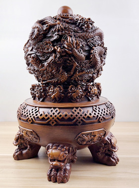 龙祥九转乾坤鼎风水球摆件工艺品公司开业乔迁礼品办公桌面装饰品