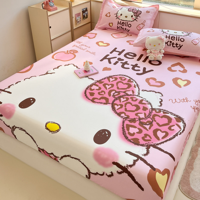 美乐蒂全棉床单床笠三件套儿童卡通纯棉女孩床罩床垫保护套防尘罩,淘宝优惠券,粉丝福利购,淘宝优惠卷