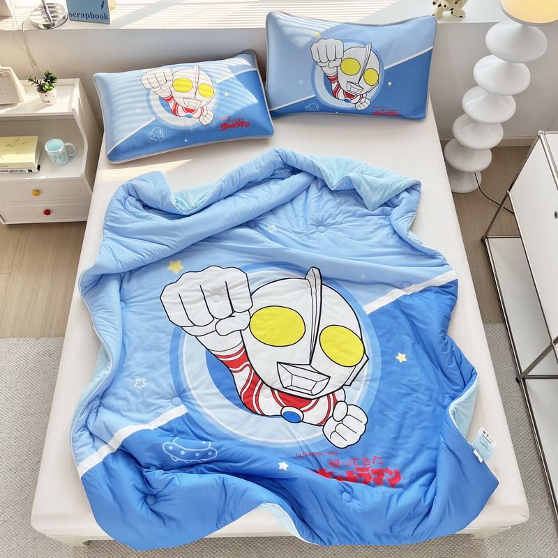 夏季奥特曼凉感丝夏凉被子学生宿舍单人儿童空调被卡通幼儿园夏被