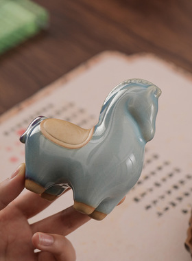 唐马茶宠摆件招财客厅玄