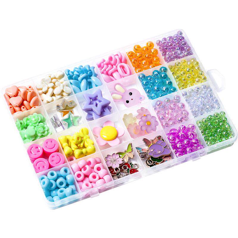 24格diy儿童串珠玩具弱视益智玩具 素盏手工串珠/穿珠/首饰编织