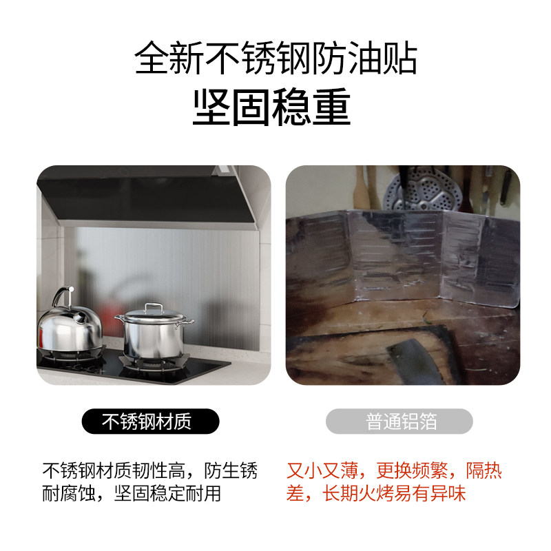 厨房不锈钢挡油板防油贴耐高温挡板 素盏其它
