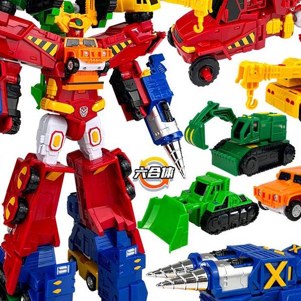咖宝车神重工战队马赫守护者交叉钻探卫士越野杰提创建巨人六合体 - 图1