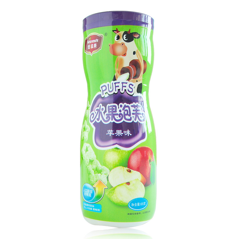 宝宝水果泡芙幼儿园星星罐装饼干 味悠美食品膨化食品