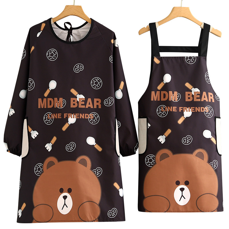 防水防油围裙家用厨房专用2024罩衣女新款网红冬季长袖男女士做饭,淘宝优惠券,粉丝福利购,淘宝优惠卷