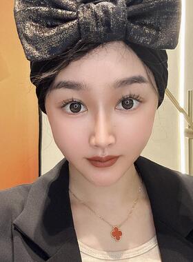 妖梦头巾帽蝴蝶结减龄四季款女帽