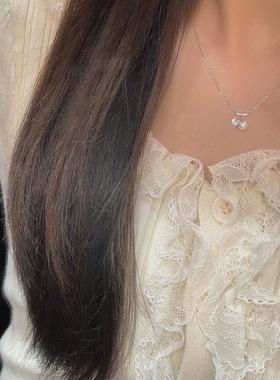 樱桃珍珠999纯银项链女新款