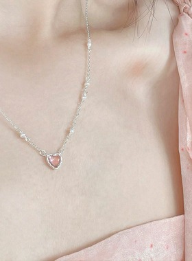 甜蜜出逃纯银爱心项链女高级感