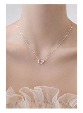 999纯银莫比乌斯环吊坠项链女