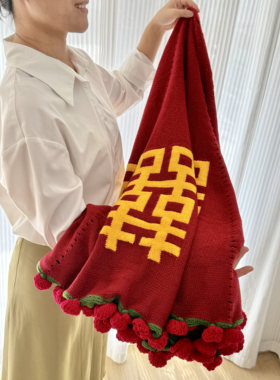 成品喜毯永生花玫瑰花束毯子仿真花送朋友闺蜜结婚乔迁礼物手工花