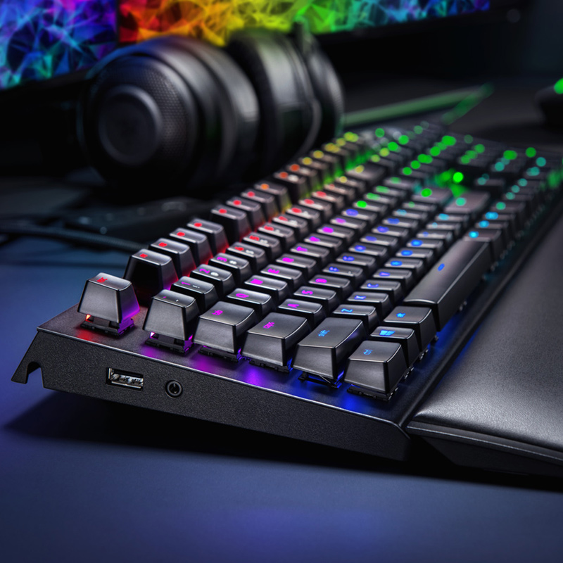 Razer雷蛇 黑寡妇蜘蛛标准版背光电竞电脑游戏104有线机械键盘 - 图0