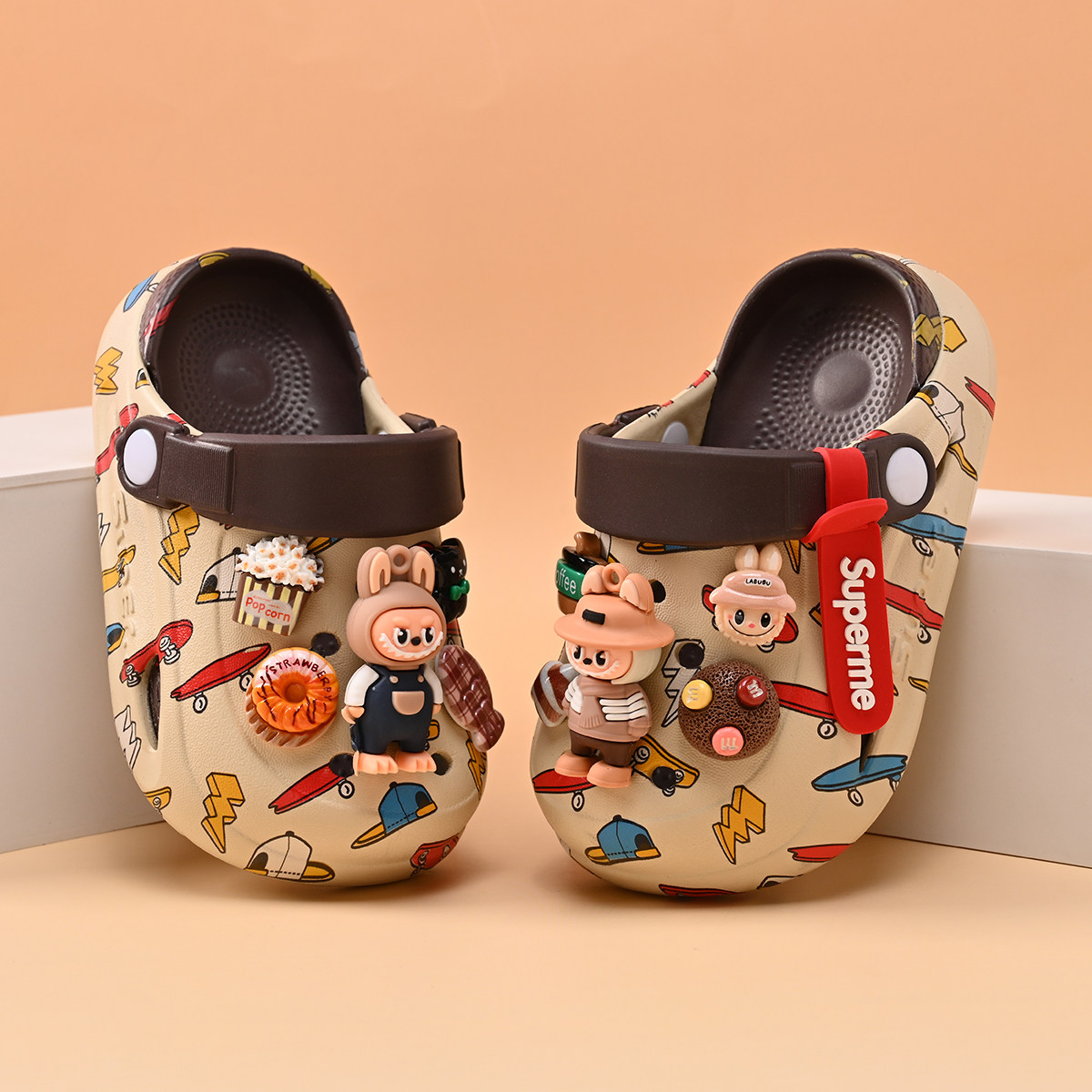 labubu拉布布儿童洞洞鞋女童拖鞋2026夏季新款软底沙滩凉拖鞋卡通,淘宝优惠券,粉丝福利购,淘宝优惠卷