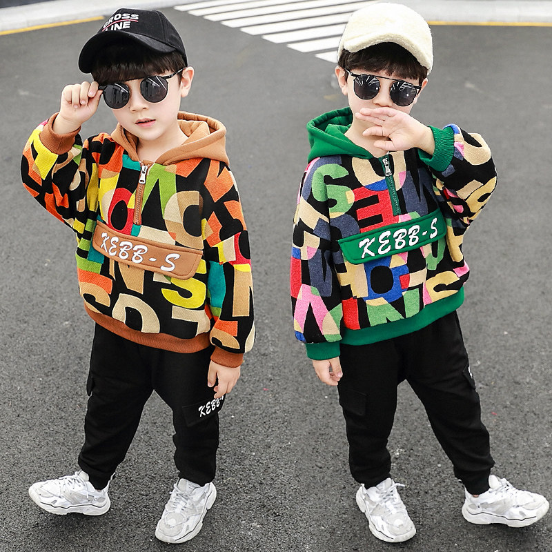 男童冬装2洋气3加绒4加厚5童装 芭萌蒂套装