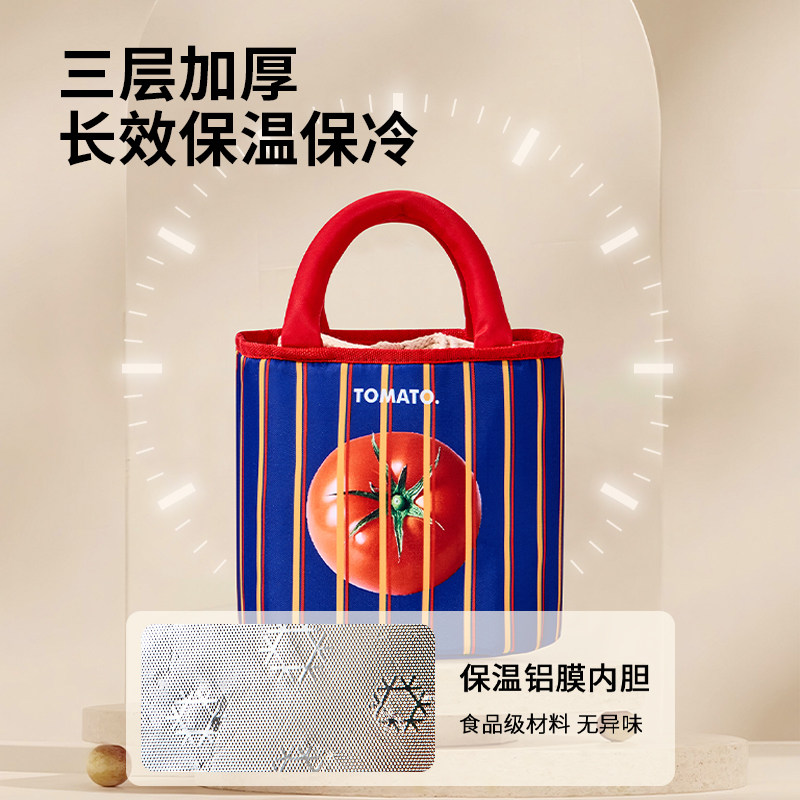 肆月铝膜保温袋立体加厚打包袋子上班族通勤便当包带饭手提大容量,淘宝优惠券,粉丝福利购,淘宝优惠卷