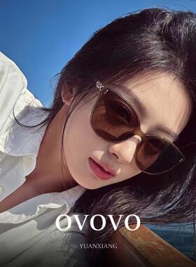 韩国2026新款小防晒女款脸感显级猫眼UV400抗UV太阳眼镜太阳眼