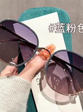 韩国温柔色奶茶太阳眼镜日常UV400瘦感显级偏光太阳镜防晒女款