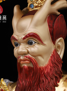 纯铜寺庙财神佛像供奉摆件龙五爷