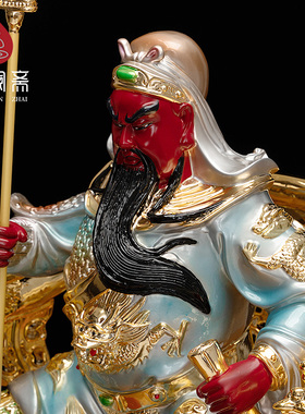 纯铜关公家居店铺供奉武财神爷