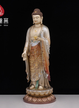 西方三圣观音菩萨摆件佛像