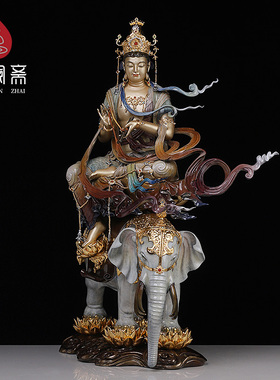 华严三圣文殊菩萨观音彩绘佛像