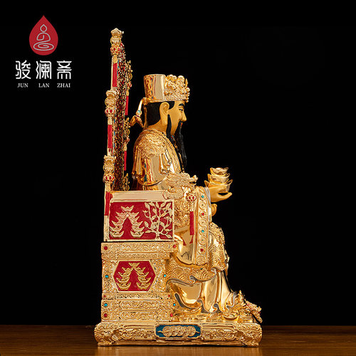 铜金衣财神爷神像供奉家用店铺招财文财神爷佛像摆件大全 - 图2
