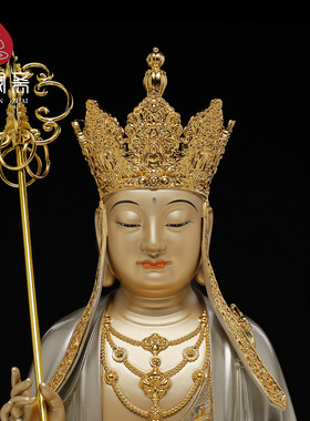 台湾纯铜地藏王菩萨摆件佛像