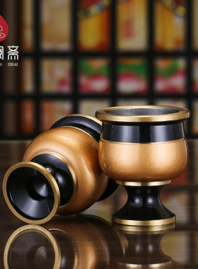 双色财神佛前供水杯供酒杯