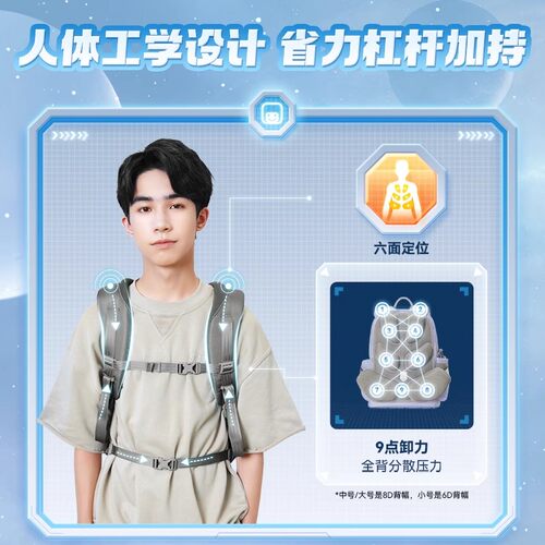【初中高中款】乐同中学生护脊减负书包人体工学双肩包35L大容量 - 图0