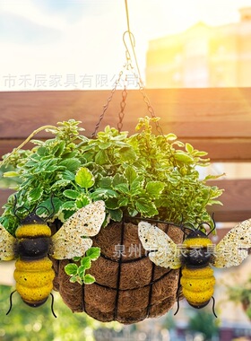 Wrought Iron Bee Decoration Home Garden Decoration Series De