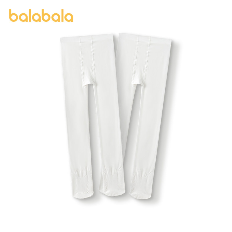 巴拉巴拉女童连裤袜冬儿童打底袜天鹅绒舞蹈袜两条装