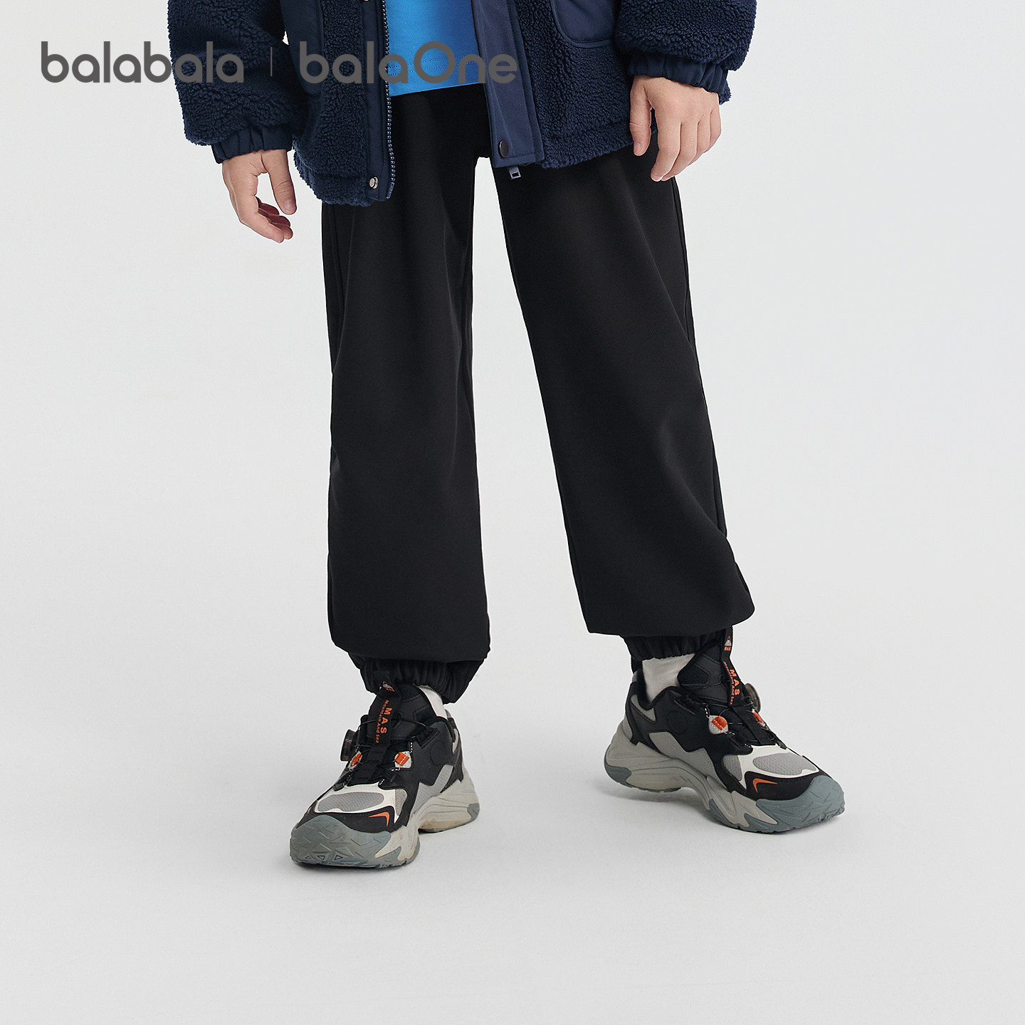 巴拉巴拉balaOne儿童长裤男童女童2025冬装新款加绒束脚裤子保暖,淘宝优惠券,粉丝福利购,淘宝优惠卷