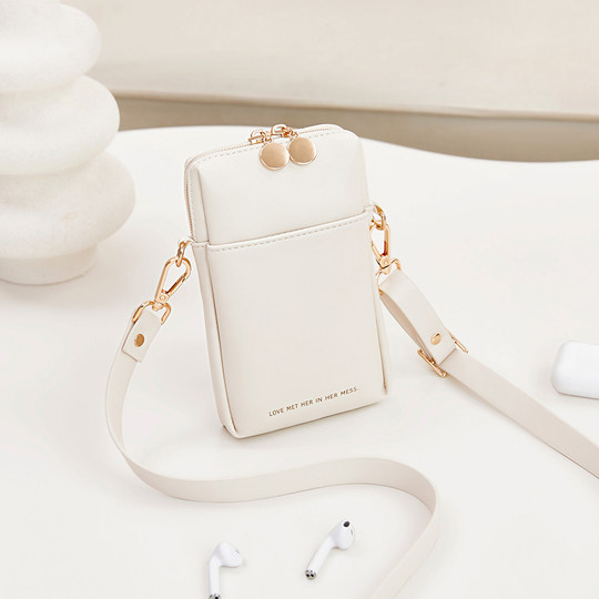 手机小挎包斜跨轻便高级感女2025新款收纳包装手机便携多功能软皮