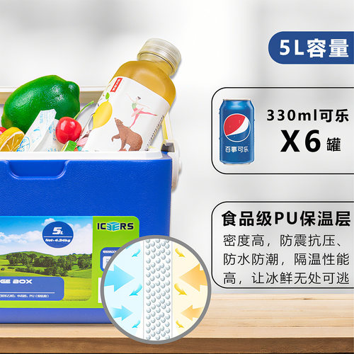 艾森斯icers家用PU户外母乳背奶保温箱医用药品胰岛素冷藏箱5L - 图0
