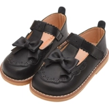 Детские туфли для принцессы, обувь для кожаной обуви для раннего возраста с бантиком, из натуральной кожи, мягкая подошва