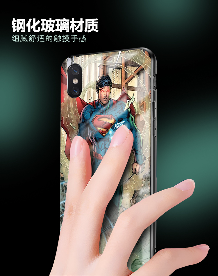 Superman超人适用于onePlus一加9R 1+8玻璃一加7tpro 1加6T手机壳-图3