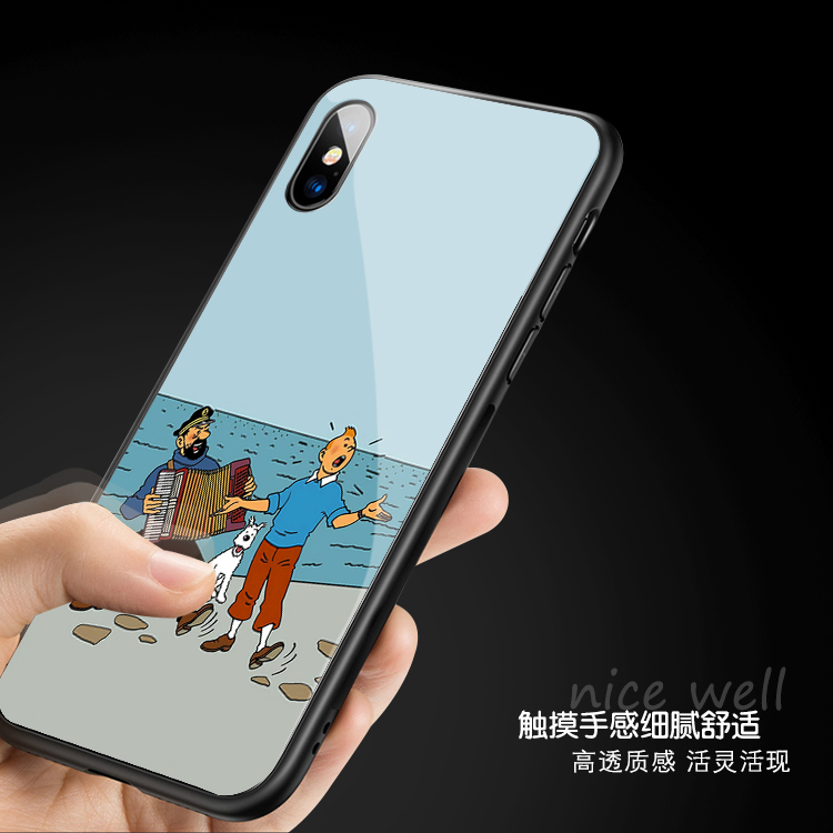 丁丁历险记适用OPPOreno8 7 6 5 4se定制RealmeX7 v3手机壳GT2pro - 图0