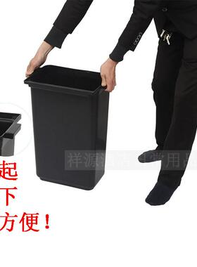 加厚餐具收集桶餐车废渣桶收餐车大小号挂桶酒店餐厅手推车垃圾桶
