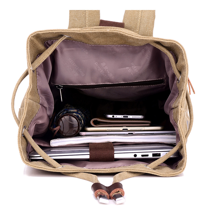 帆布水桶男包户外休闲大容量双肩包 魅诗特双肩背包