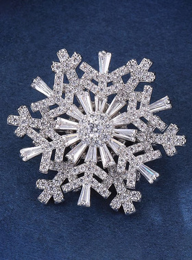 【1折专区】丨品牌撤柜丨奢华时来运转胸针高档精致旋转雪花别针