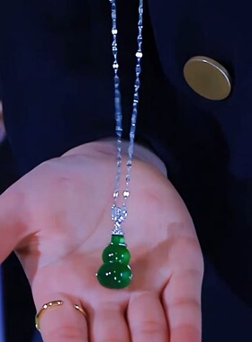 新中式满绿福禄葫芦项链2026新款