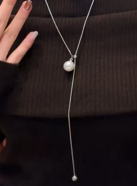 可抽拉珍珠项链轻奢精致高级感
