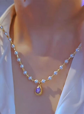 珍珠项链2025年新款爆款锁骨链