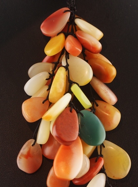 寿山石穗穗平安车挂把玩手件