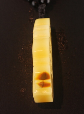 福建寿山石汶洋石饕餮纹印章吊坠项链挂件饰品护身符男女天然玉石