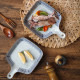 Japanese ceramic baking tray with handle oven special baking
