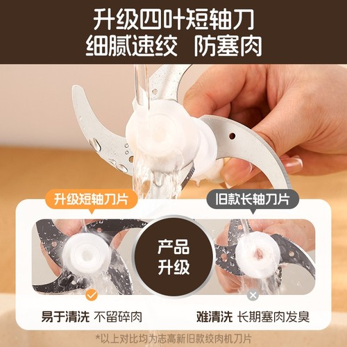 志高绞肉机家用电动大容量全自动打碎肉馅多功能小型辅食料理搅拌 - 图2