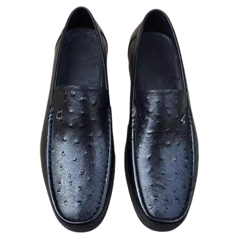 撤柜清仓男鞋意大利鸵鸟皮头层牛皮套脚商务休闲皮鞋减震办公单鞋,淘宝优惠券,粉丝福利购,淘宝优惠卷